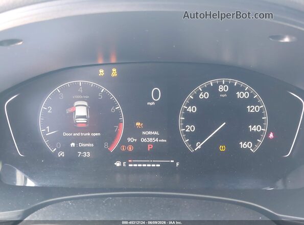 2HGFE2F54PH509641 2023 HONDA CIVIC Red უკანა სავარძლების ხედი