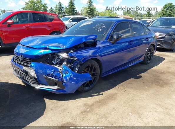 2HGFE2F54PH513334 2023 HONDA CIVIC Blue წინა მარცხენა ხედი სამი მეოთხედიდან