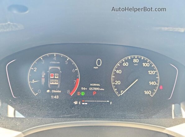 2HGFE2F54PH516623 2023 HONDA CIVIC Синий Вид щитка приборов