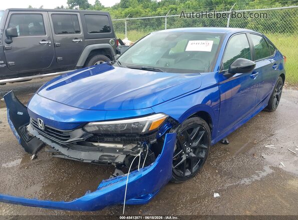 2HGFE2F54PH522809 2023 HONDA CIVIC Blue წინა მარცხენა ხედი სამი მეოთხედიდან