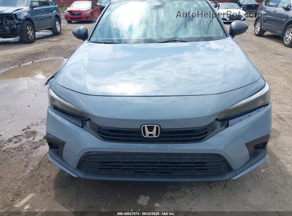 2HGFE2F54PH532515 2023 HONDA CIVIC Blue Instrument cluster view