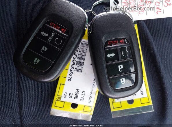 2HGFE2F54PH535270 2023 HONDA CIVIC Gray Widok deski rozdzielczej