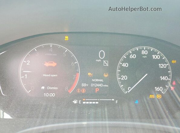 2HGFE2F54RH547146 2024 HONDA CIVIC Red Вид щитка приладів