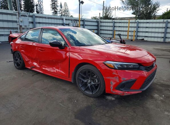 2HGFE2F54RH547146 2024 HONDA CIVIC Red Передня права чверть