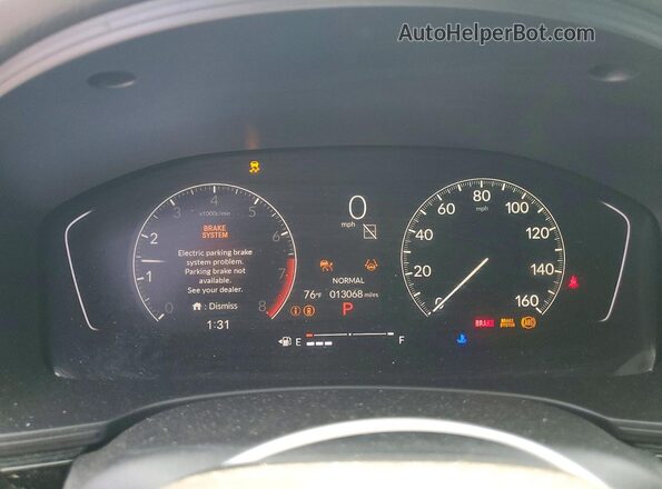 2HGFE2F54SH573428 2025 HONDA CIVIC Charcoal Вид щитка приладів