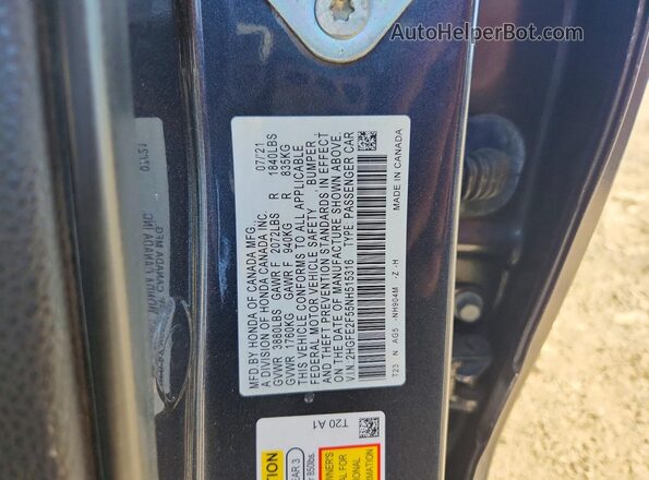 2HGFE2F55NH515316 2022 HONDA CIVIC Gray Widok komory silnika