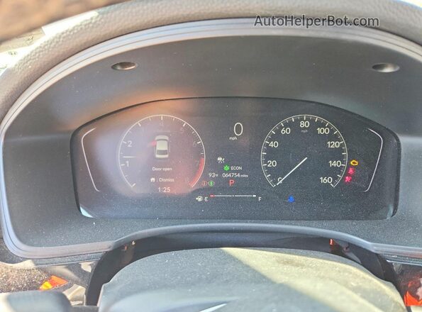 2HGFE2F55NH515316 2022 HONDA CIVIC Gray Widok zestawu wskaźników