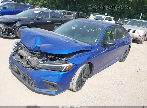 2HGFE2F55NH556450 2022 HONDA CIVIC Blue Передня ліва чверть