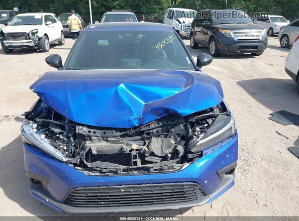 2HGFE2F55NH556450 2022 HONDA CIVIC Blue Вид щитка приладів
