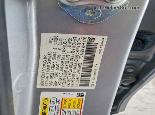 2HGFE2F55NH563608 2022 HONDA CIVIC Silver 