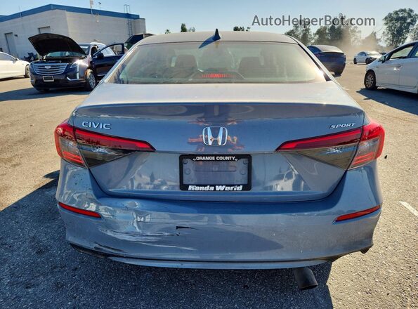 2HGFE2F55NH586371 2022 HONDA CIVIC Gray უკანა ხედი