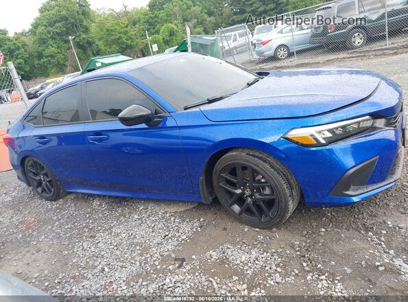 2HGFE2F55NH609437 2022 HONDA CIVIC Blue უკანა სალონის ხედი