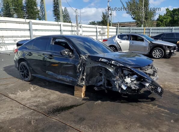 2HGFE2F55RH582553 2024 HONDA CIVIC Черный Передняя правая четверть