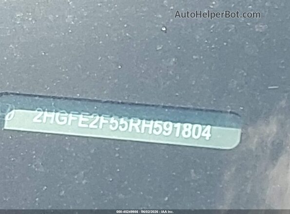2HGFE2F55RH591804 2024 HONDA CIVIC Gray 