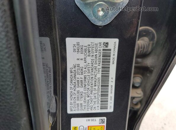 2HGFE2F55SH532905 2025 HONDA CIVIC Угольный Вид наклейки с VIN-кодом