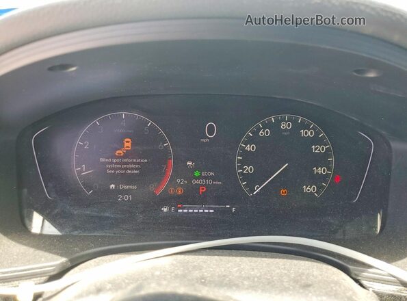 2HGFE2F55SH558243 2025 HONDA CIVIC Синий Вид щитка приборов