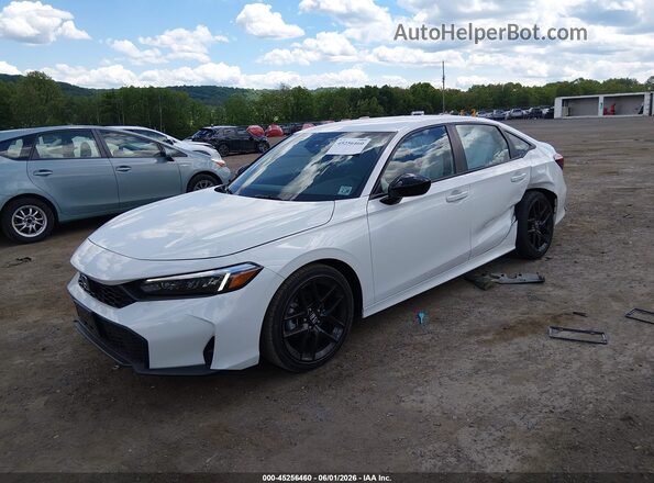 2HGFE2F55SH562101 2025 HONDA CIVIC White Առջևի ձախ երեք քառորդ տեսարան