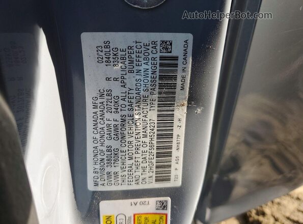 2HGFE2F56PH524237 2023 HONDA CIVIC Blue 