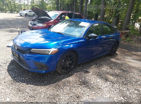 2HGFE2F56PH565399 2023 HONDA CIVIC Blue წინა მარცხენა ხედი სამი მეოთხედიდან