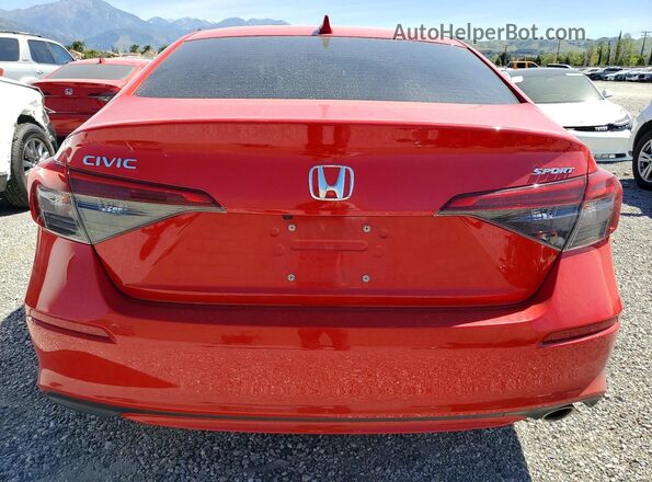 2HGFE2F56RH568936 2024 HONDA CIVIC Red Widok z tyłu