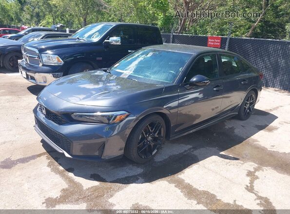 2HGFE2F56SH570689 2025 HONDA CIVIC Gray Առջևի ձախ երեք քառորդ տեսարան