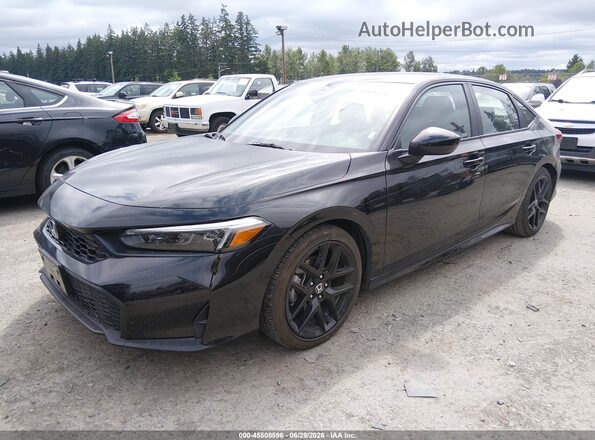 2HGFE2F56SH599660 2025 HONDA CIVIC Black Vista tres cuartos delantera izquierda