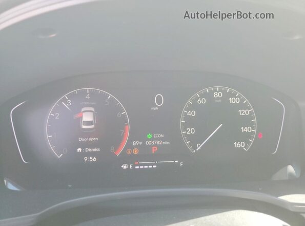 2HGFE2F56TH560195 2026 HONDA CIVIC Charcoal Вид щитка приладів