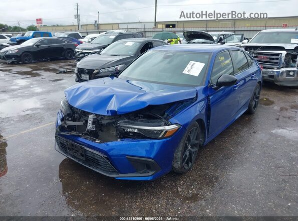2HGFE2F57NH516421 2022 HONDA CIVIC Blue Widok z przodu