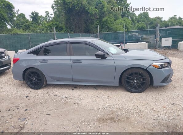2HGFE2F57NH571015 2022 HONDA CIVIC Gray Սալոնի հետևի տեսք