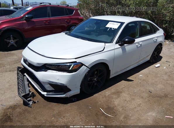 2HGFE2F57NH610511 2022 HONDA CIVIC White Առջևի ձախ երեք քառորդ տեսարան