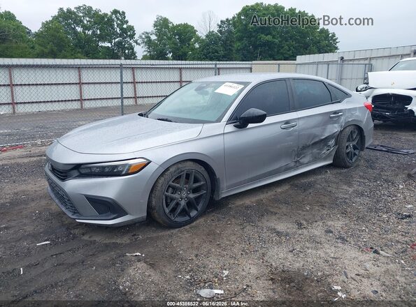 2HGFE2F57PH525932 2023 HONDA CIVIC Gray წინა მარცხენა ხედი სამი მეოთხედიდან