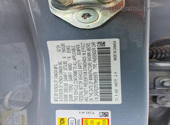 2HGFE2F57RH555676 2024 HONDA CIVIC Серый 