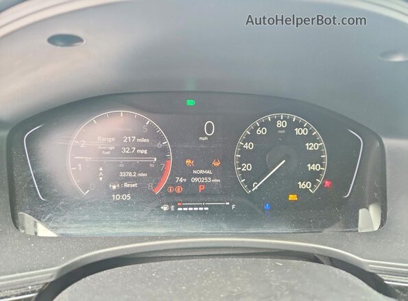 2HGFE2F58NH552067 2022 HONDA CIVIC Blue Սարքավորումների վահանակի տեսք