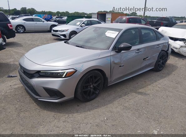 2HGFE2F58NH578393 2022 HONDA CIVIC Gray Front left