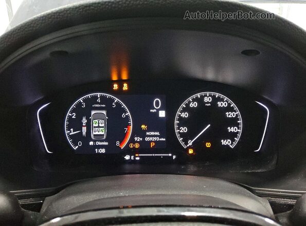 2HGFE2F58PH558583 2023 HONDA CIVIC Gray Vista del cuadro de instrumentos