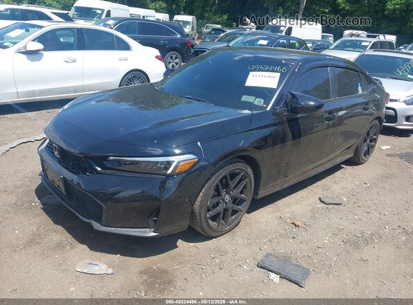 2HGFE2F58SH512695 2025 HONDA CIVIC Black Առջևի ձախ երեք քառորդ տեսարան