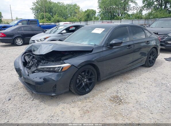 2HGFE2F58SH552226 2025 HONDA CIVIC Gray წინა მარცხენა ხედი სამი მეოთხედიდან