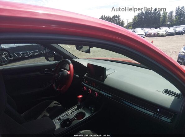 2HGFE2F58SH575991 2025 HONDA CIVIC Red Вид салону спереду