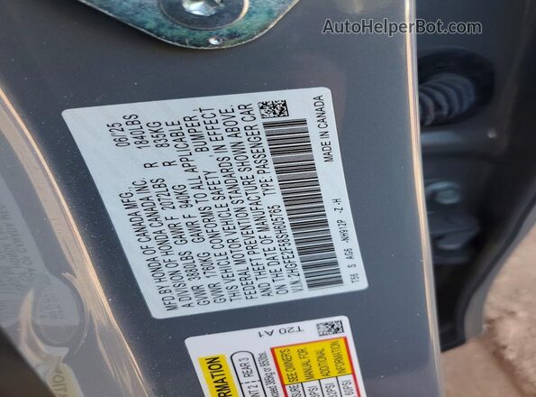 2HGFE2F58SH605765 2025 HONDA CIVIC Gray VIN sticker view