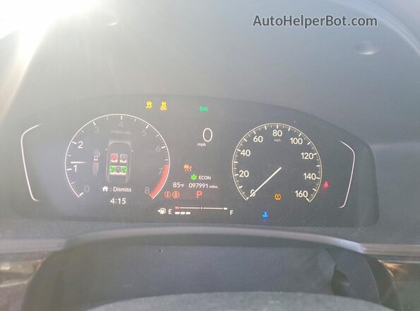 2HGFE2F59NH518753 2022 HONDA CIVIC Blue Vista del cuadro de instrumentos