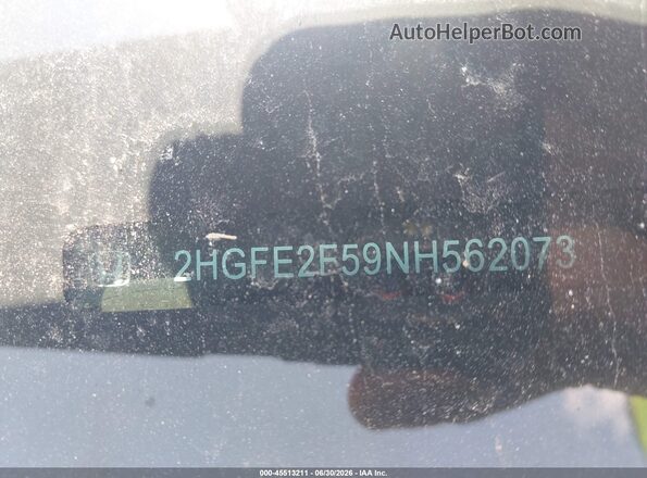 2HGFE2F59NH562073 2022 HONDA CIVIC Синий 