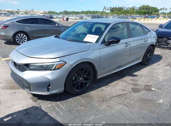 2HGFE2F59SH581430 2025 HONDA CIVIC Silver წინა მარცხენა ხედი სამი მეოთხედიდან
