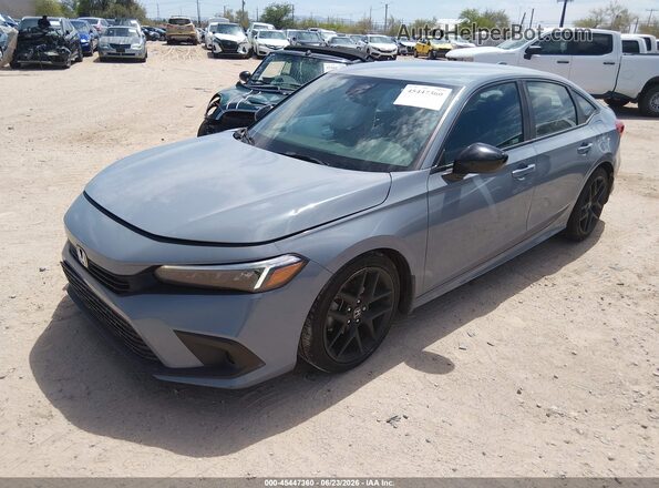 2HGFE2F5XRH540458 2024 HONDA CIVIC Gray Առջևի ձախ երեք քառորդ տեսարան