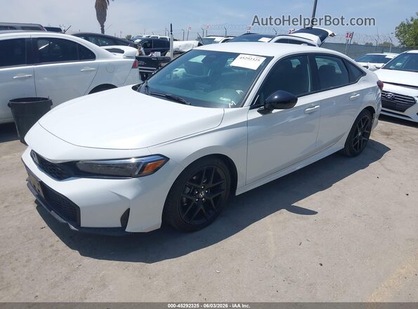 2HGFE2F5XSH572932 2025 HONDA CIVIC White Առջևի ձախ երեք քառորդ տեսարան