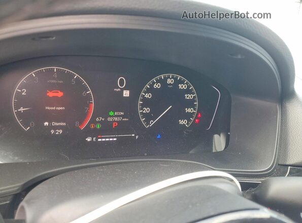 2HGFE2F5XSH580853 2025 HONDA CIVIC Gray ხელსაწყოთა პანელის ხედი