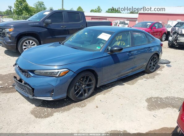 2HGFE4F81TH330019 2026 HONDA CIVIC Blue წინა მარცხენა ხედი სამი მეოთხედიდან