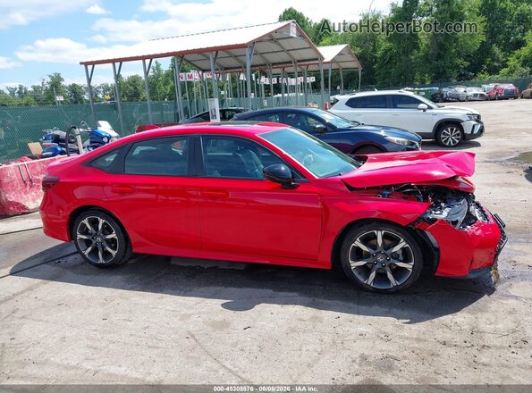 2HGFE4F82SH336345 2025 HONDA CIVIC HYBRID Red Սալոնի հետևի տեսք