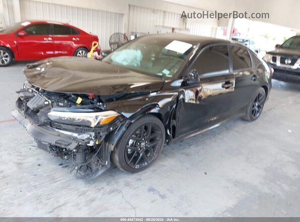 2HGFE4F82SH337897 2025 HONDA CIVIC Black Առջևի ձախ երեք քառորդ տեսարան