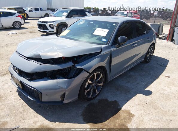 2HGFE4F84SH319191 2025 HONDA CIVIC Gray წინა მარცხენა ხედი სამი მეოთხედიდან