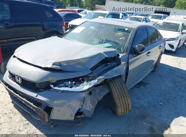 2HGFE4F85SH344617 2025 HONDA CIVIC Gray Առջևի ձախ երեք քառորդ տեսարան